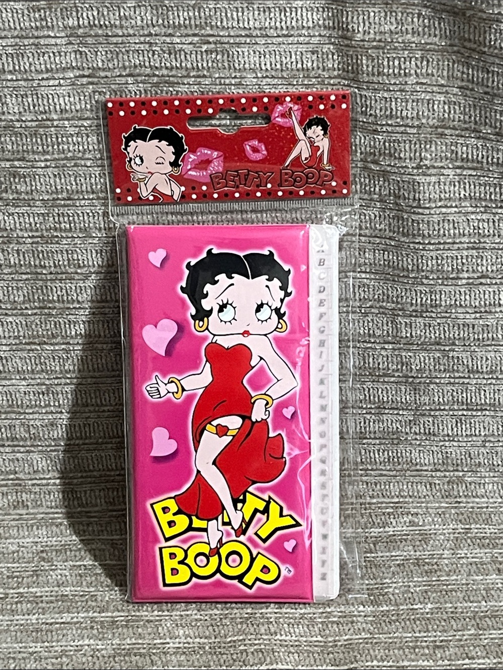 Vintage Y2K Betty Boop Hot Pink Puffy Plastic Address Phone Book Stationary